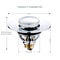 Premium push type basin plug Copper Core Pop Up Sink Drain Stopper for Bathroom Wash Basins