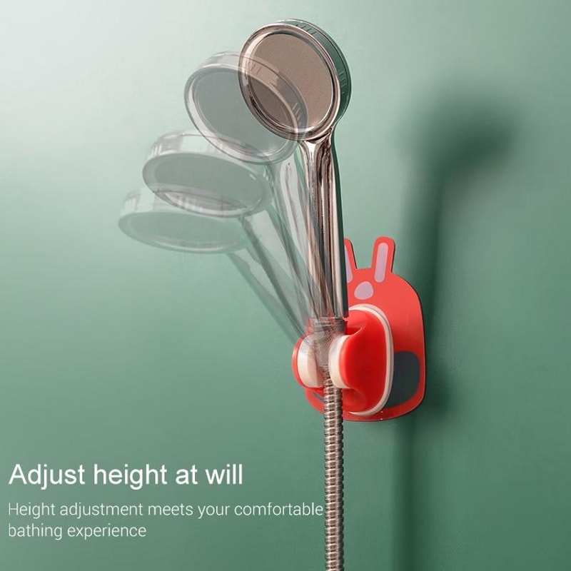 Universal Adjustable Shower Bracket No Drill Adhesive Wall Mounted Holder 4