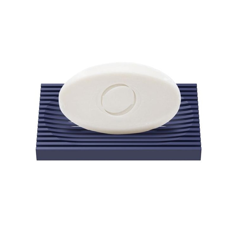 Double Sided Soap Dish With Drain Soft Rubber Non Slip Soap Holder For Bathroom Countertop 1