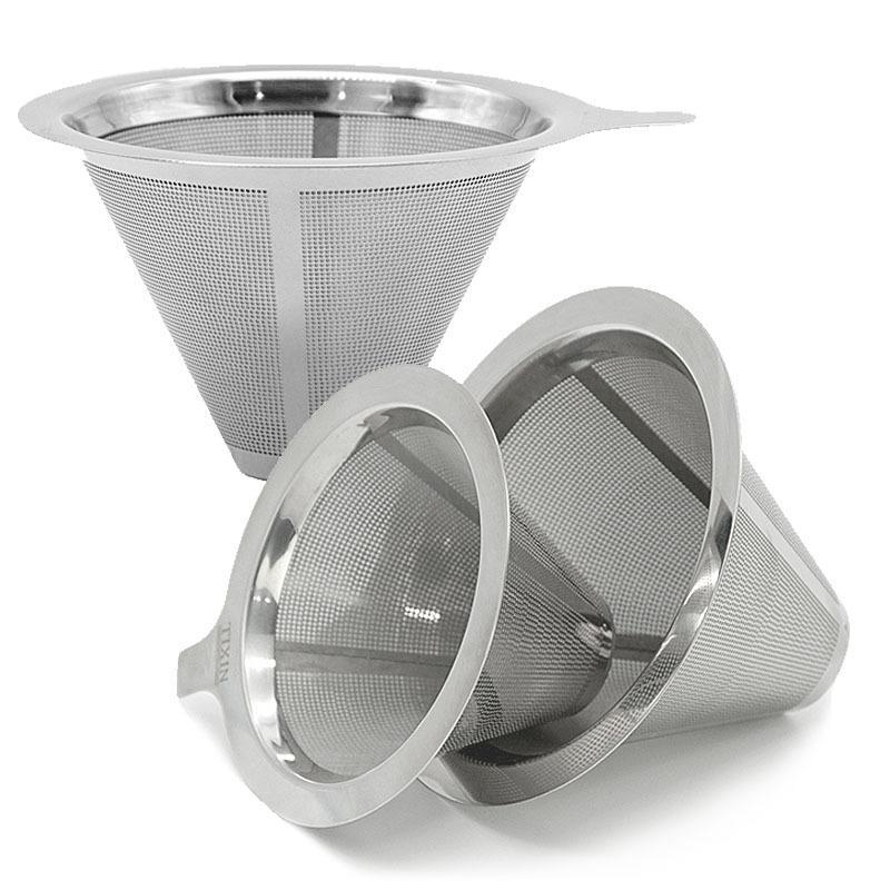 Reusable Stainless Steel Coffee Filter For Pour Over Drip Makers Eco Friendly Mesh Brewer 1