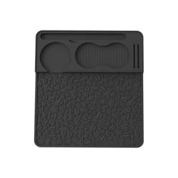 silicone espresso tamping mat with organizer slots non slip coffee tamper station for baristas
