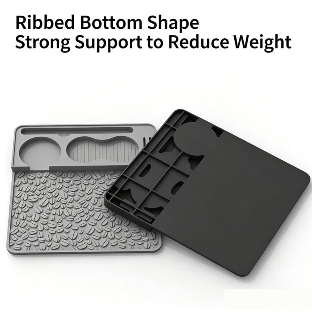 Silicone Espresso Tamping Mat With Organizer Slots Non Slip Coffee Tamper Station For Baristas 5