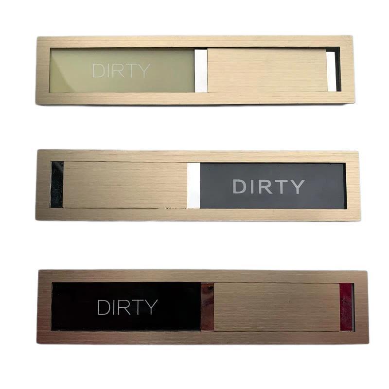 Stainless Steel Dishwasher Magnet Clean Dirty Sign With Slide Indicator 5