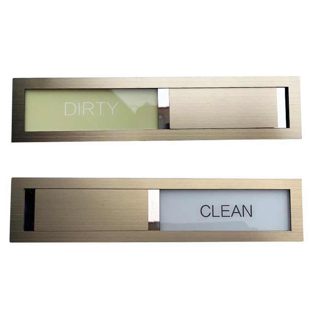 Stainless Steel Dishwasher Magnet Clean Dirty Sign With Slide Indicator 6
