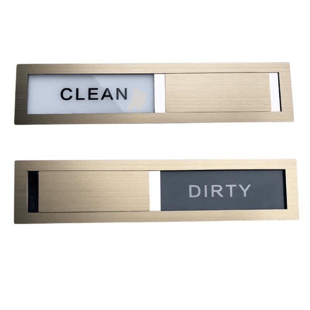 Stainless Steel Dishwasher Magnet Clean Dirty Sign With Slide Indicator 8