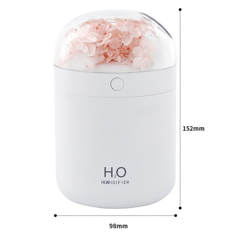 Flower USB Humidifier With LED Light Quiet Desktop Humidifier For Bedroom Office Air Moisturizer 5