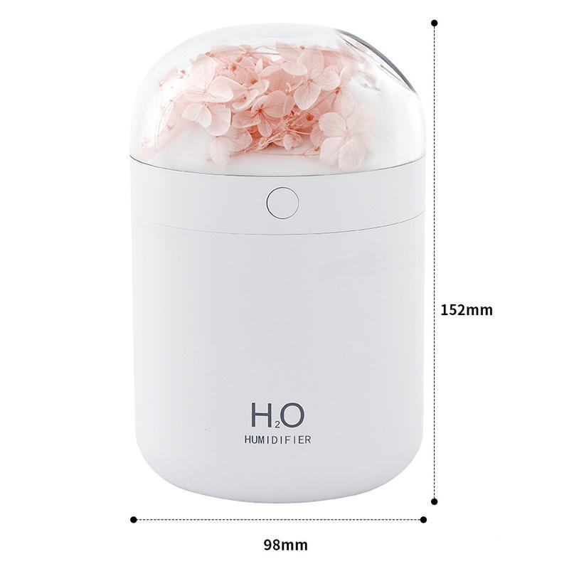 Flower USB Humidifier With LED Light Quiet Desktop Humidifier For Bedroom Office Air Moisturizer 5