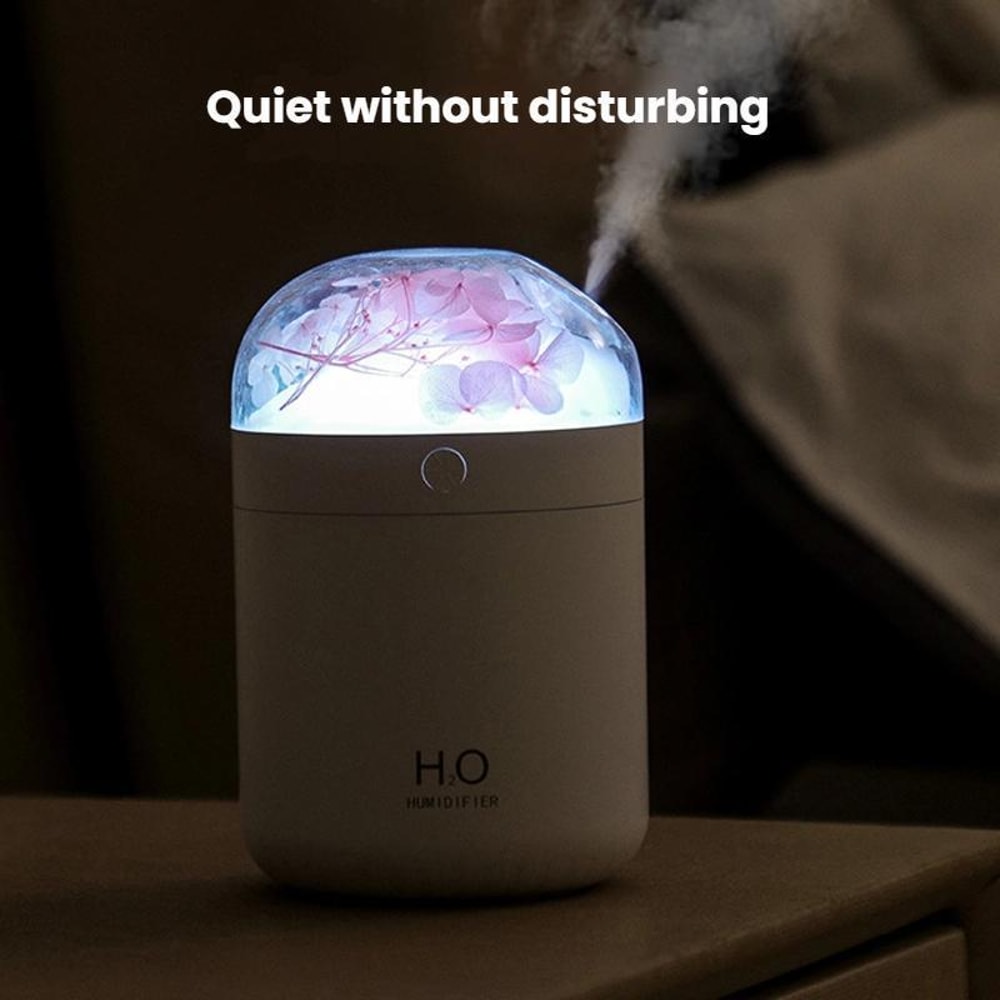 Flower USB Humidifier With LED Light Quiet Desktop Humidifier For Bedroom Office Air Moisturizer 10