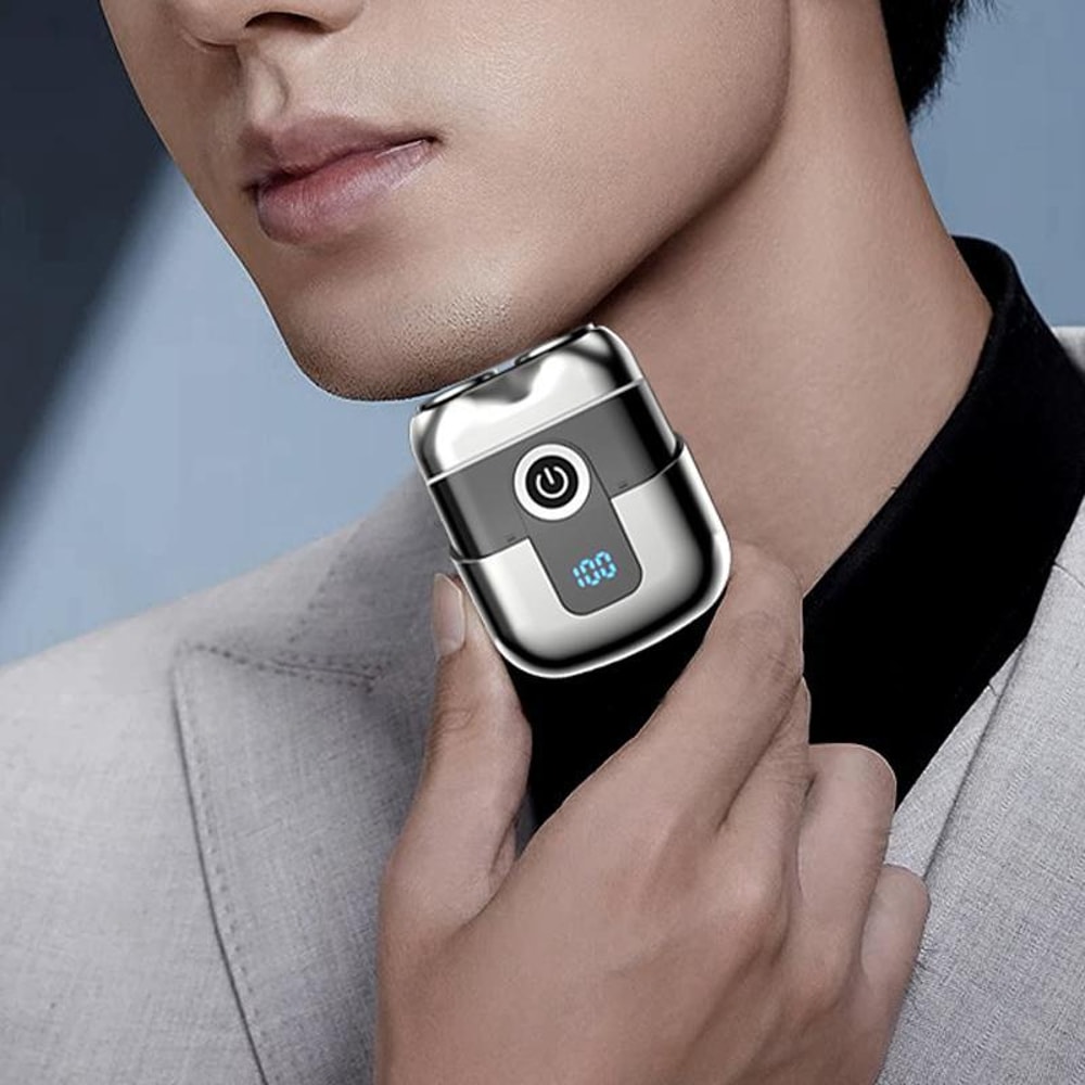 Mini Dual Head Electric Shaver For Men USB C Rechargeable Waterproof Portable Beard Trimmer 0
