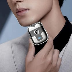 mini dual head electric shaver for men usb c rechargeable waterproof portable beard trimmer