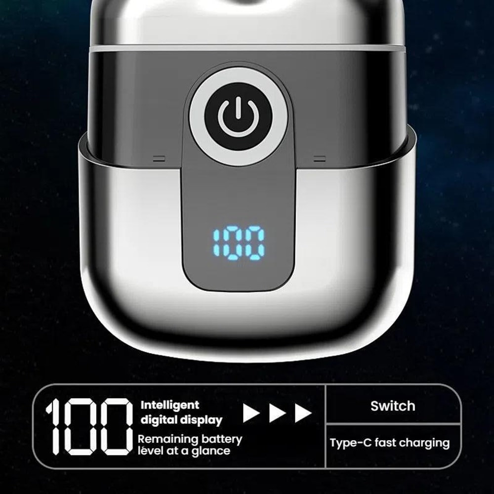 Mini Dual Head Electric Shaver For Men USB C Rechargeable Waterproof Portable Beard Trimmer 4