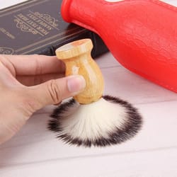premium badger hair shaving brush with wooden handle for smooth beard grooming