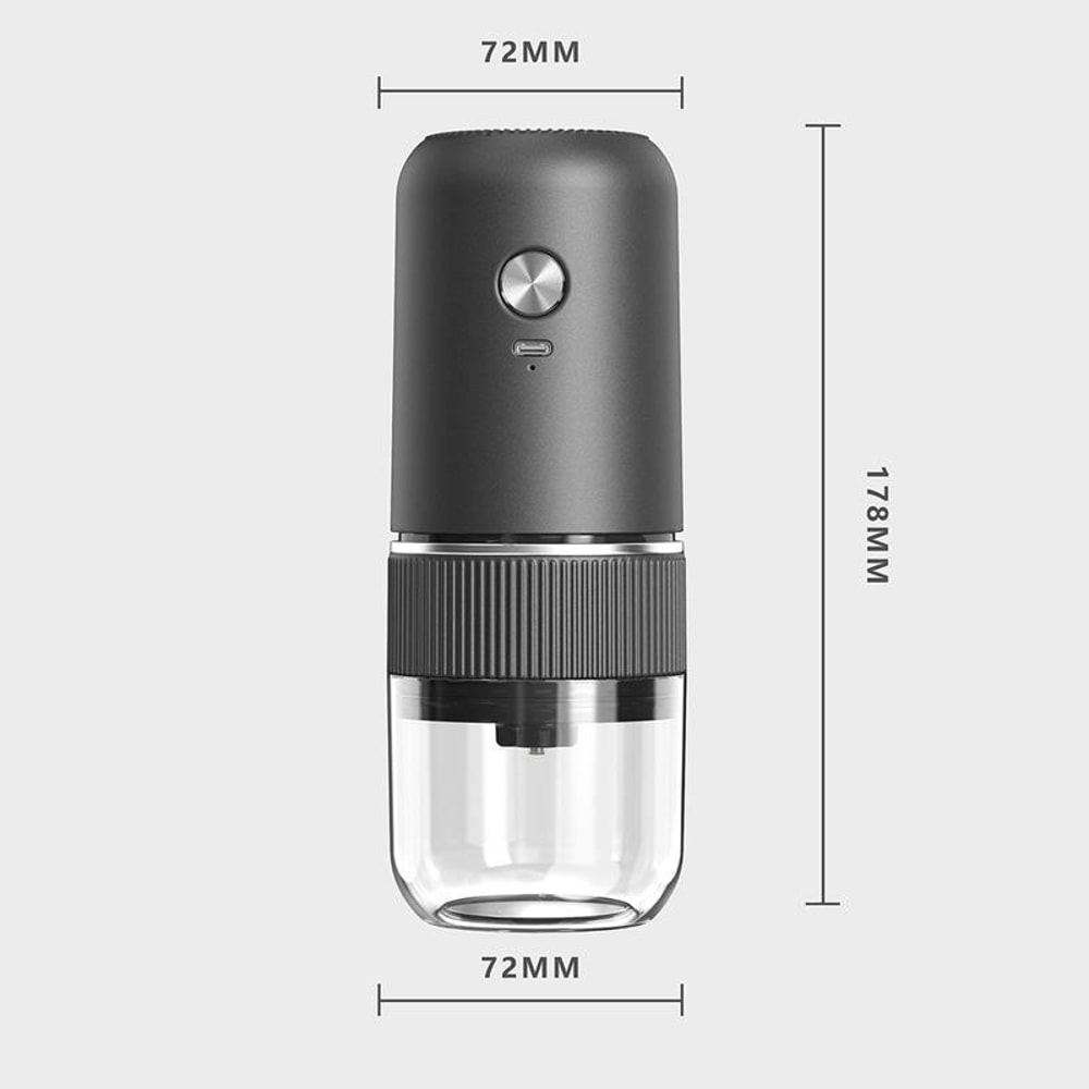 Portable Electric Burr Coffee Grinder USB Rechargeable With Adjustable Coarseness 8