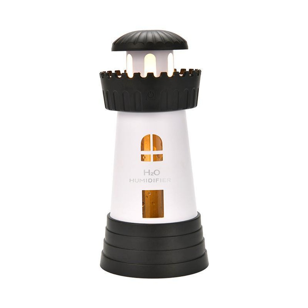 Lighthouse Mini USB Humidifier 290ml Quiet Aroma Diffuser For Home Office 11