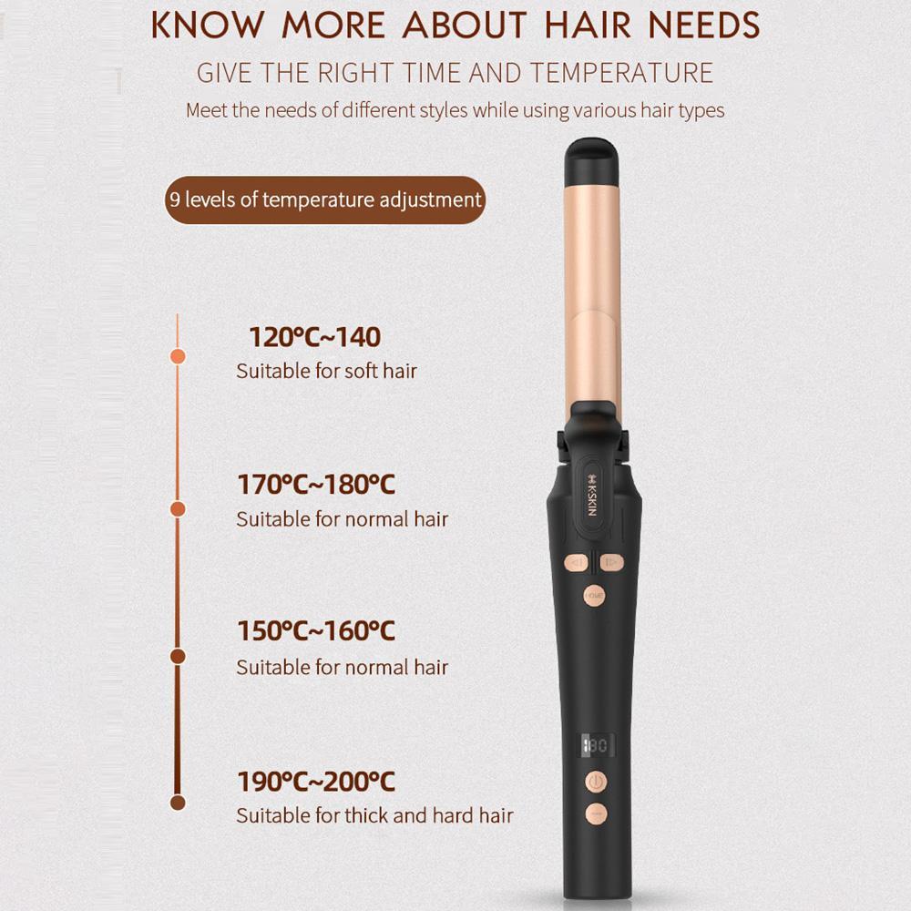 Automatic Hair Curler With Rapid Heating 5 Temperature Settings For Effortless Salon Waves 5
