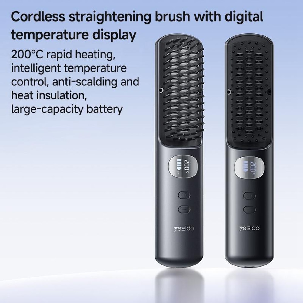 Cordless Hair Straightener Curler With Smart Heat Control Portable Travel Styling Tool 1