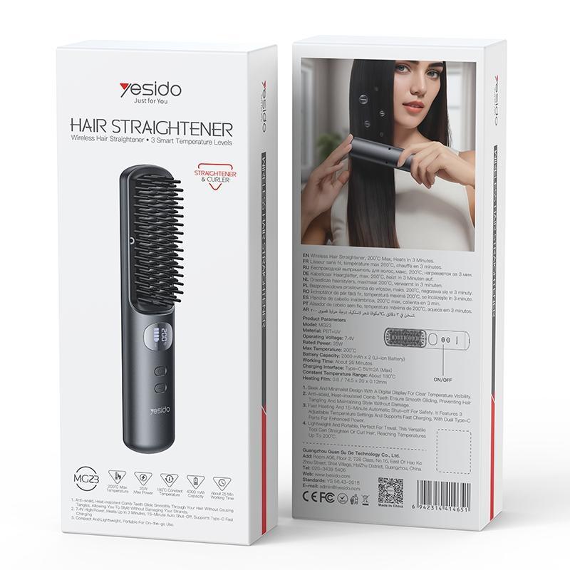 Cordless Hair Straightener Curler With Smart Heat Control Portable Travel Styling Tool 4