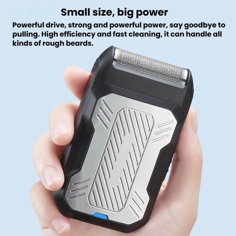 Rechargeable Electric Shaver For Men Wet Dry Razor With Pop Up Trimmer Type C Charging 7