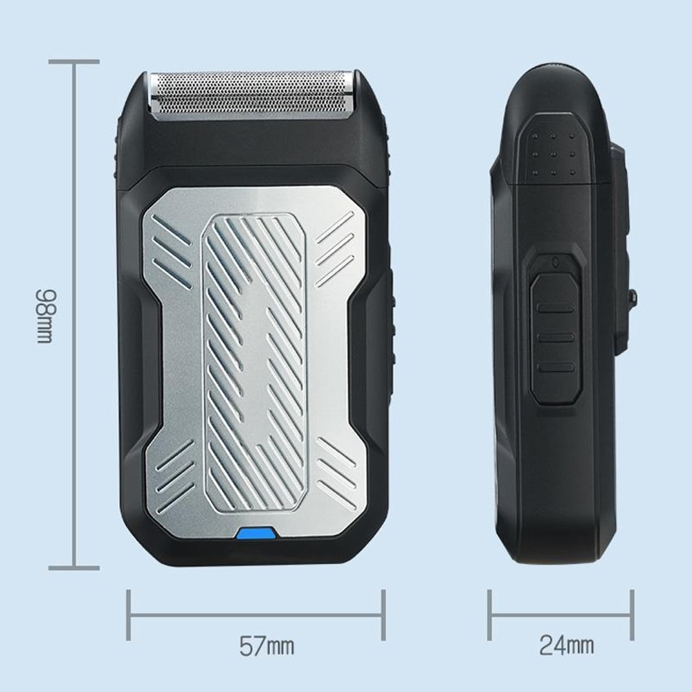 Rechargeable Electric Shaver For Men Wet Dry Razor With Pop Up Trimmer Type C Charging 10