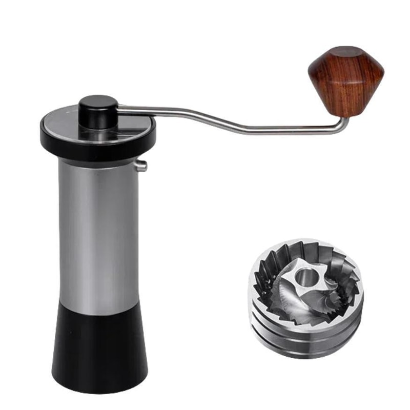 Precision Manual Coffee Grinder With Stainless Steel Burr Adjustable Settings 0