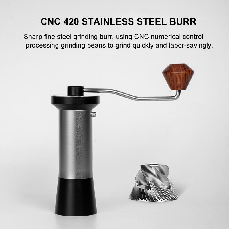 Precision Manual Coffee Grinder With Stainless Steel Burr Adjustable Settings 1