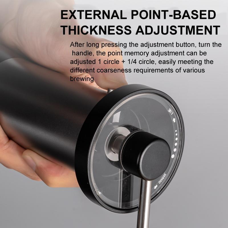 Precision Manual Coffee Grinder With Stainless Steel Burr Adjustable Settings 3