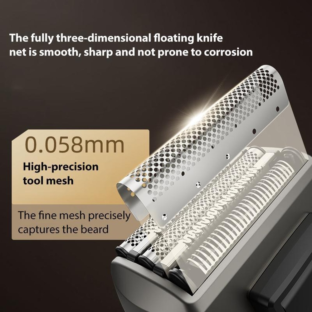 5 Blade Electric Shaver with LED Display Waterproof Rechargeable Grooming Razor