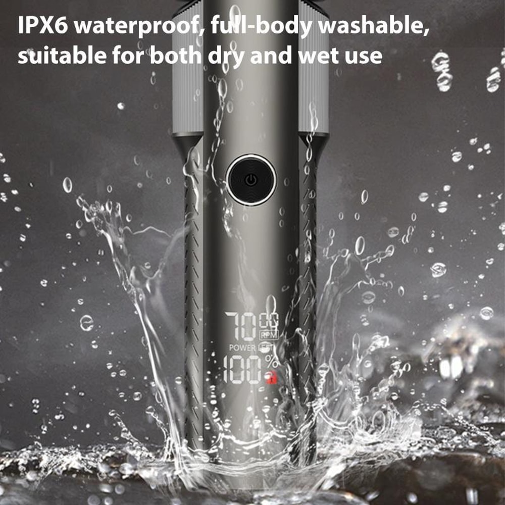 5 Blade Electric Shaver with LED Display Waterproof Rechargeable Grooming Razor