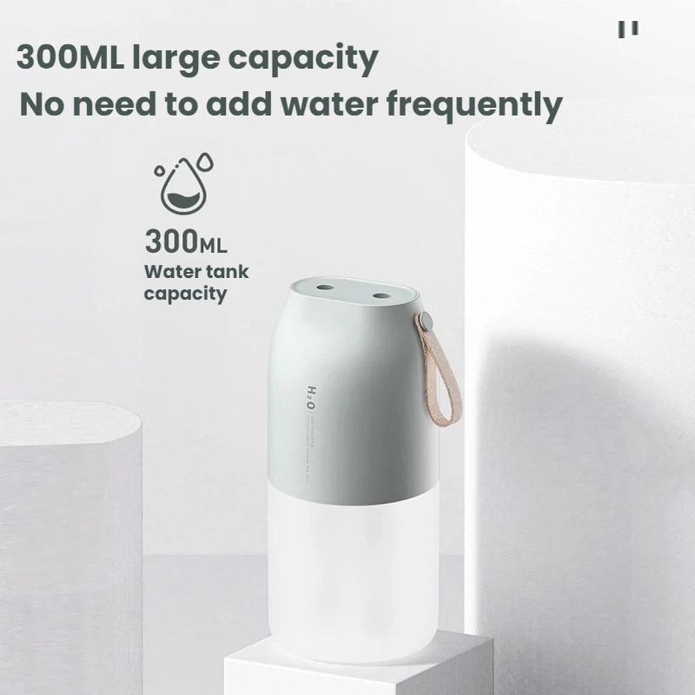 Dual Spray USB Humidifier With Night Light Portable Cool Mist Air Moisturizer 6