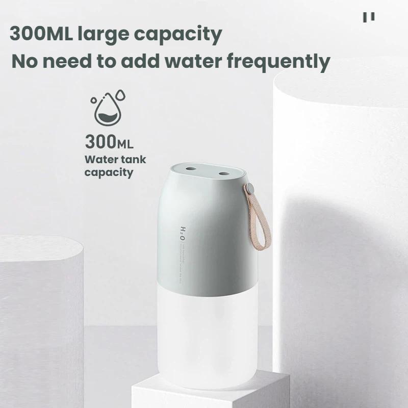 Dual Spray USB Humidifier With Night Light Portable Cool Mist Air Moisturizer 6
