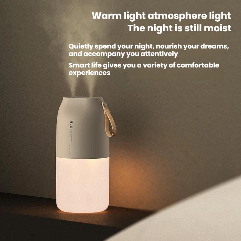 Dual Spray USB Humidifier With Night Light Portable Cool Mist Air Moisturizer 11