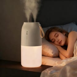 dual spray usb humidifier with night light portable cool mist air moisturizer
