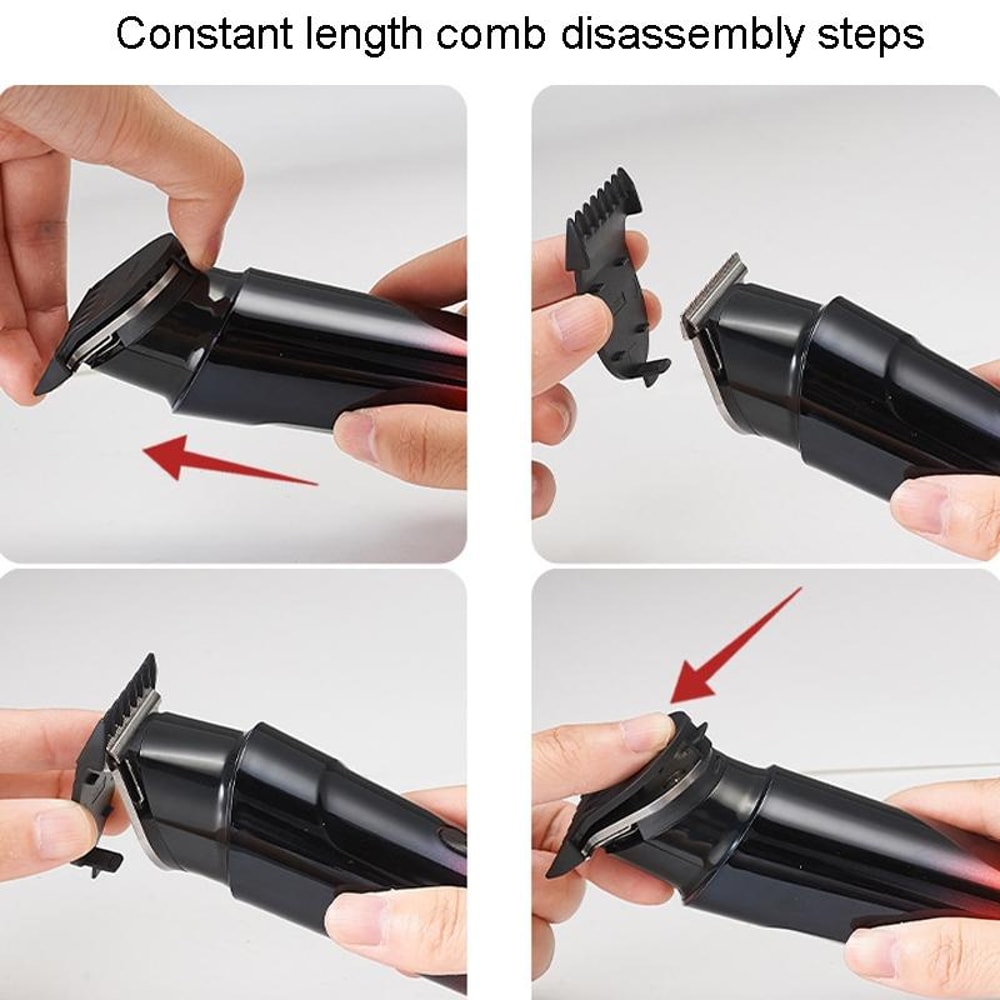 Cordless Rechargeable Hair Clippers Professional Quiet USB Beard Trimmer For Home Grooming 7