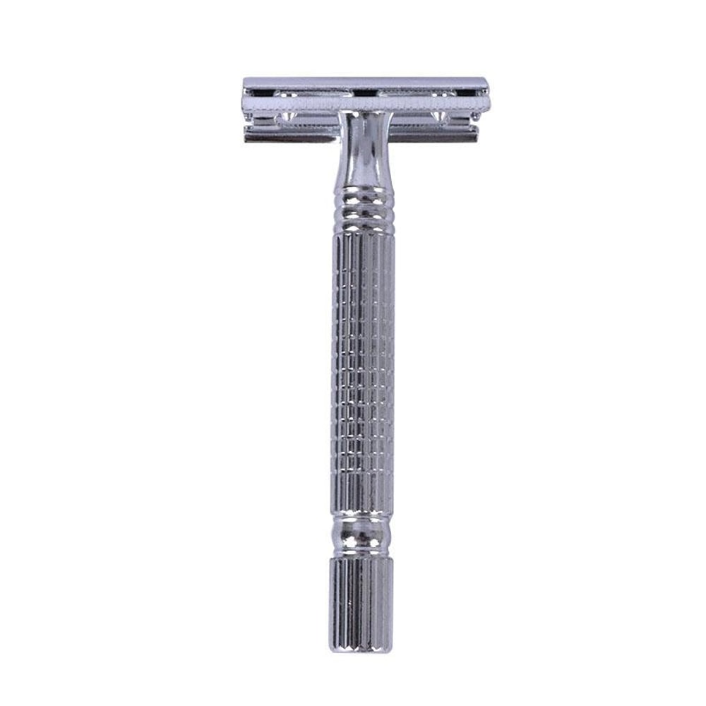 Vintage Double Edge Safety Razor Stand Set For Classic Close Shave Grooming Kit 0