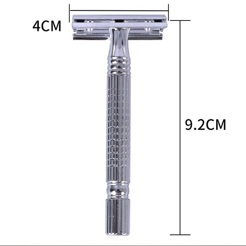 Vintage Double Edge Safety Razor Stand Set For Classic Close Shave Grooming Kit 2