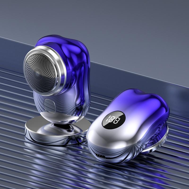 Portable 6 Blade Electric Shaver With LED Display USB C Fast Charge For Travel Grooming 1