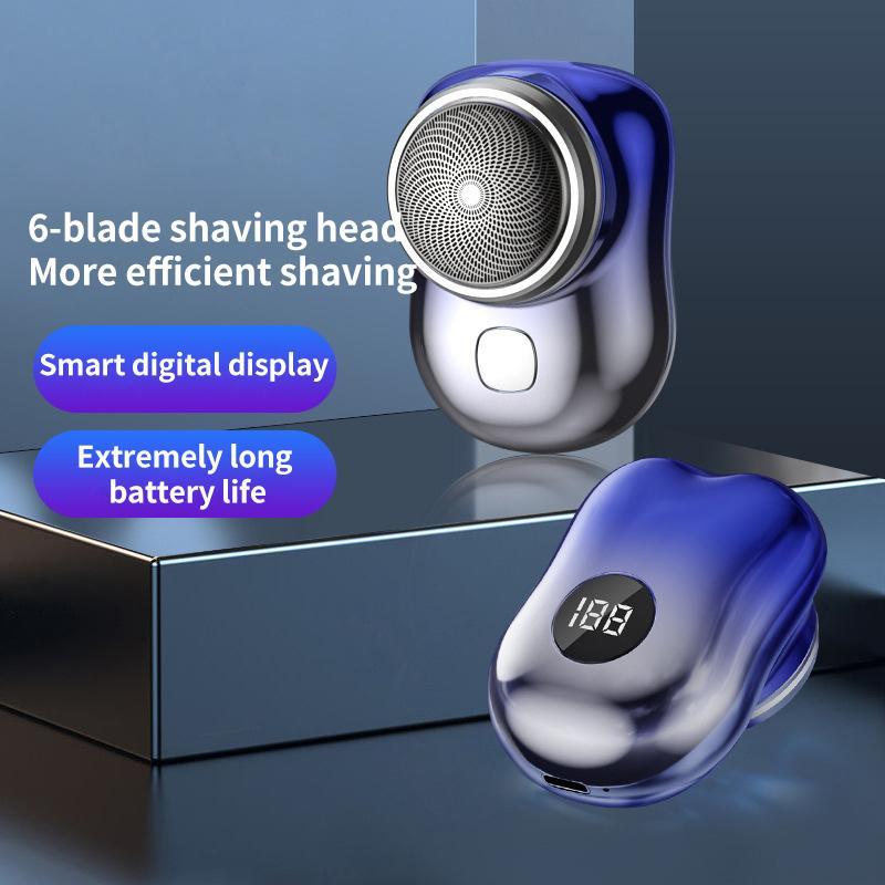 Portable 6 Blade Electric Shaver With LED Display USB C Fast Charge For Travel Grooming 2