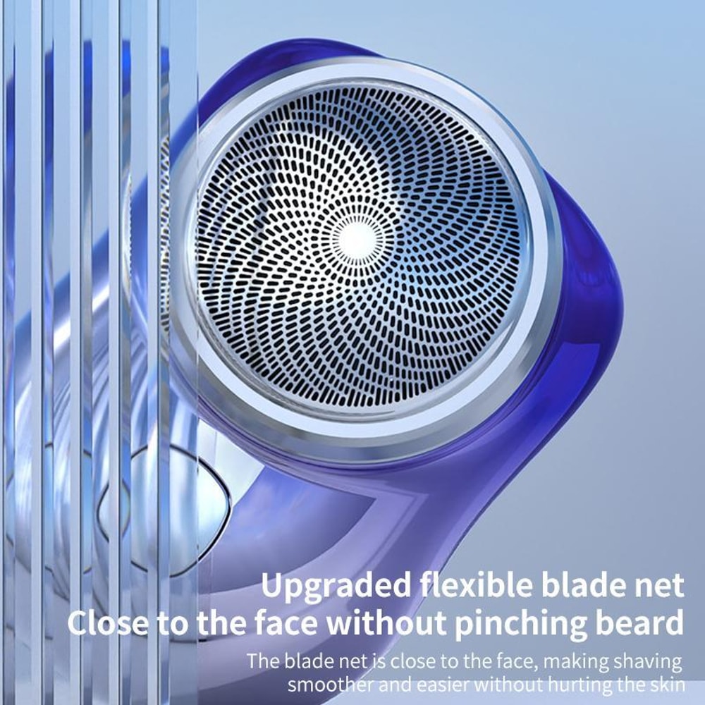 Portable 6 Blade Electric Shaver With LED Display USB C Fast Charge For Travel Grooming 6