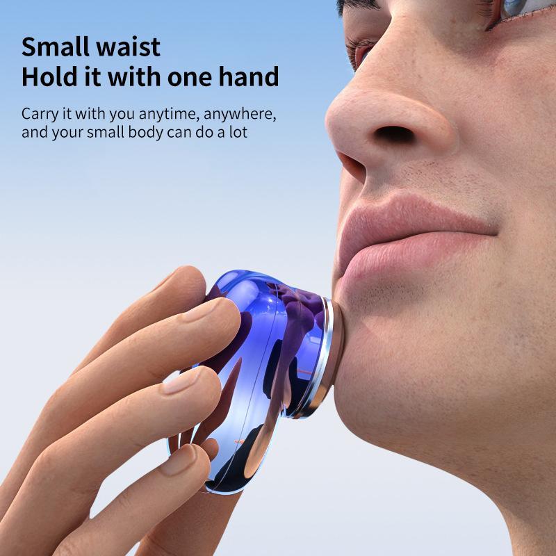 Portable 6 Blade Electric Shaver With LED Display USB C Fast Charge For Travel Grooming 8