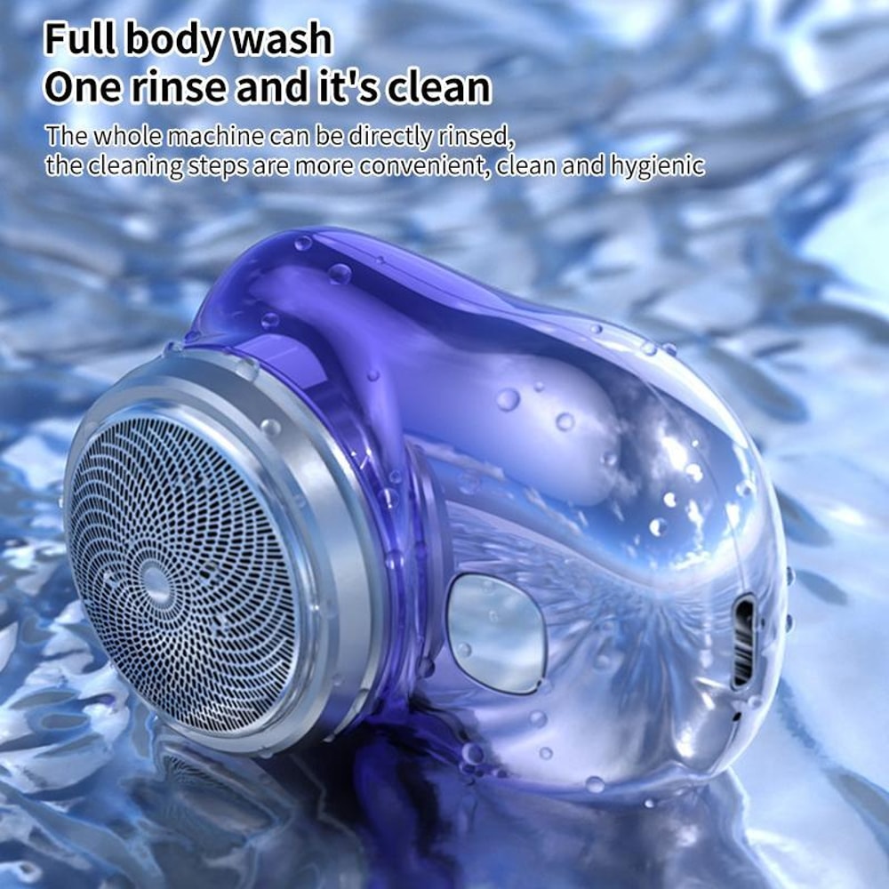Portable 6 Blade Electric Shaver With LED Display USB C Fast Charge For Travel Grooming 10