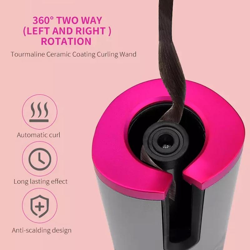 Wireless Automatic Hair Curler USB Rechargeable Portable Curling Iron With LCD Display 4