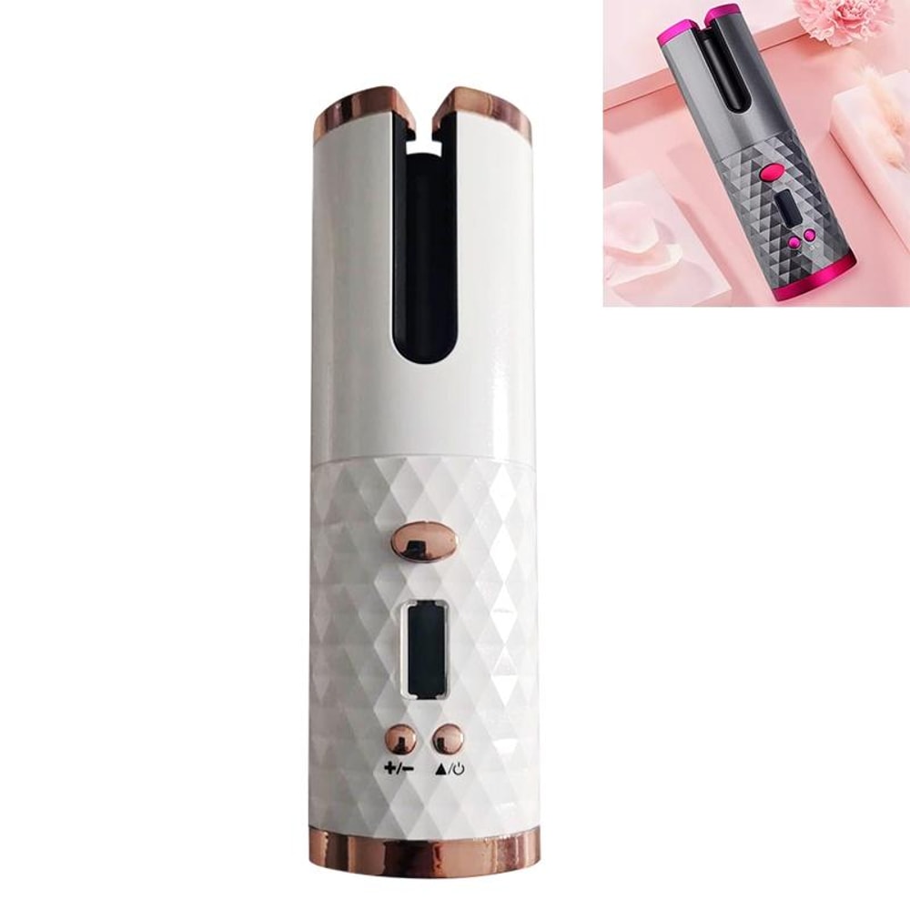 Wireless Automatic Hair Curler USB Rechargeable Portable Curling Iron with LCD Display