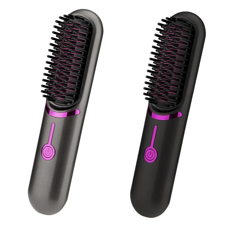 Cordless Hair Straightener Comb Portable USB Rechargeable Travel Hair Styler 1