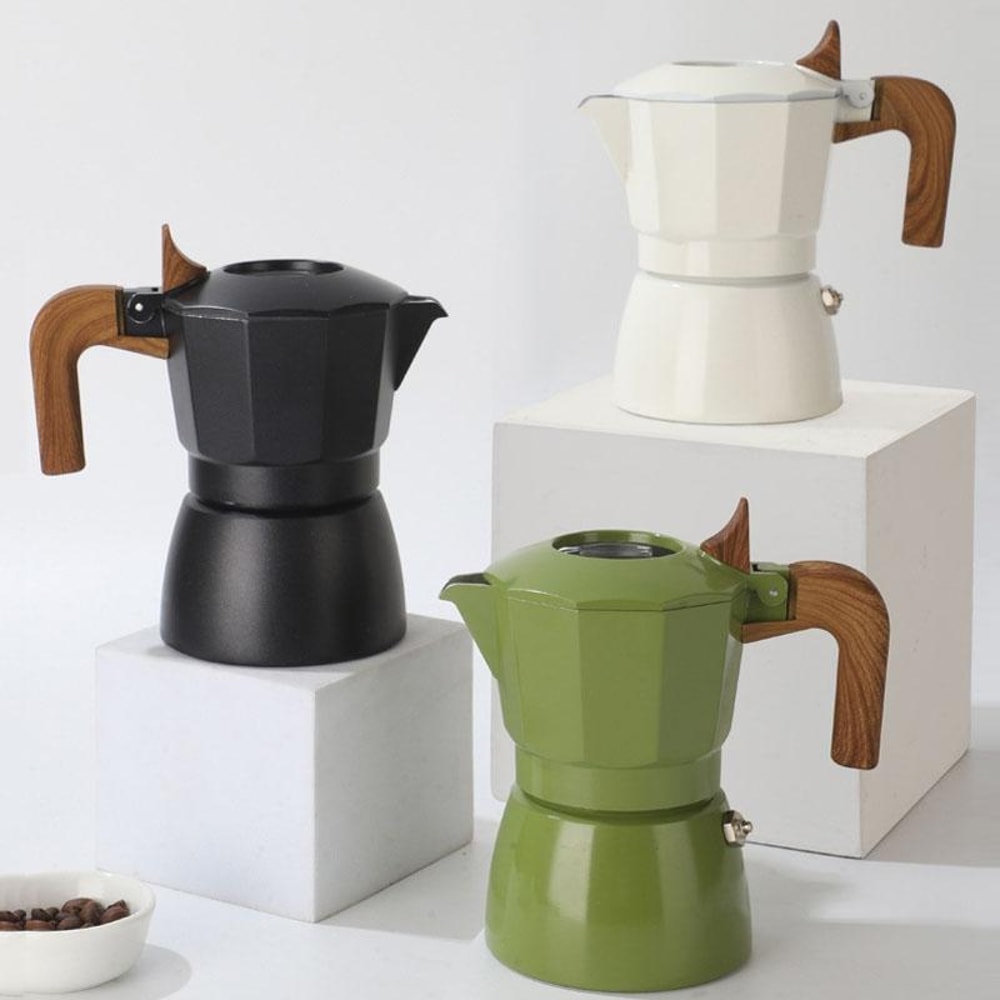 Portable Espresso Maker 100ml Moka Pot Outdoor Coffee Brewer With Dual Valve System 0
