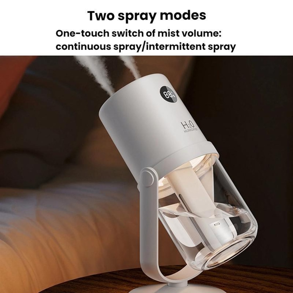 UV C Antibacterial Dual Spray Humidifier With Quiet Mist Portable Stand 9