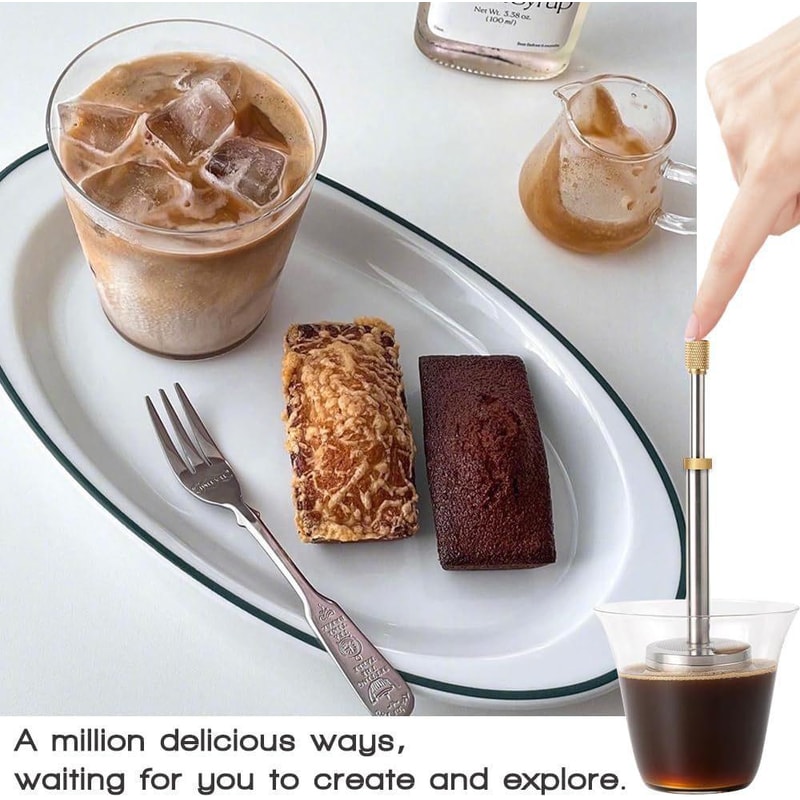 Portable Stainless Steel Coffee Press Maker For Travel Camping Manual Espresso Brewer 6