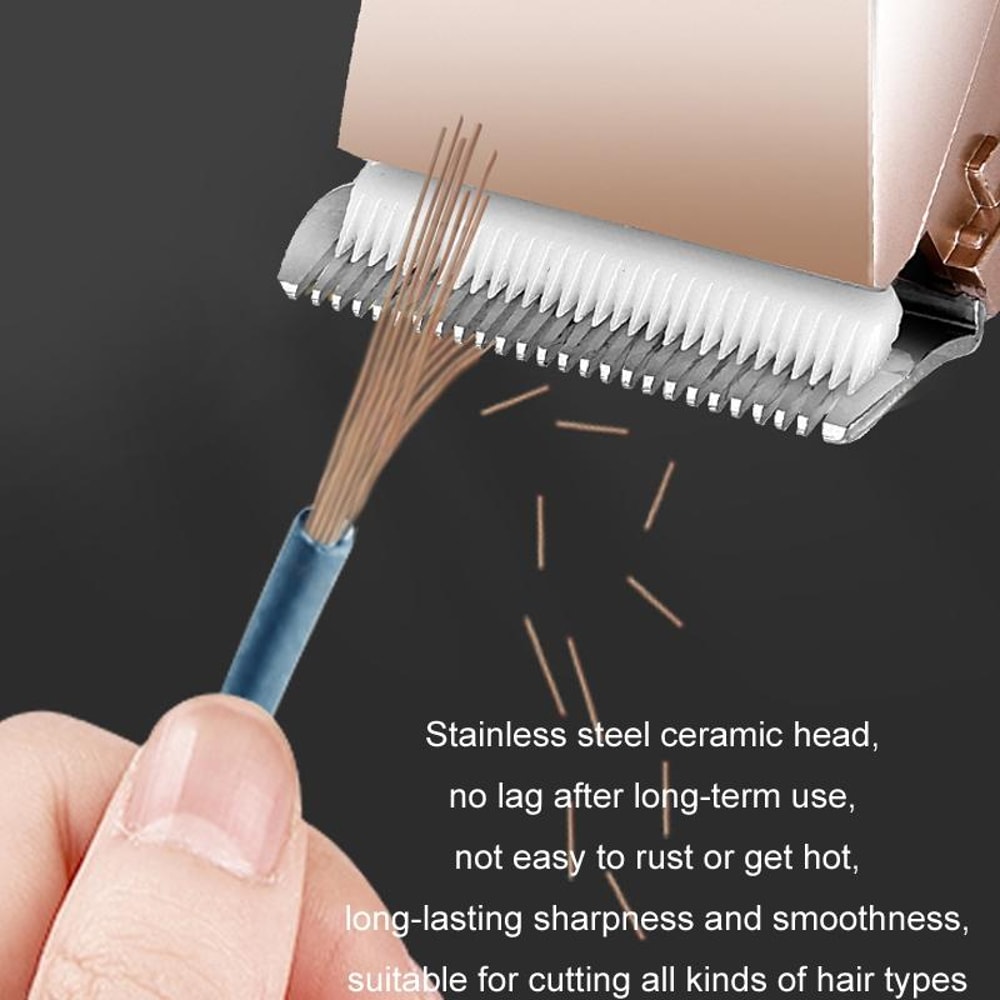Rechargeable Hair Clipper With Digital Display Quiet Ceramic Blade Grooming Trimmer 5