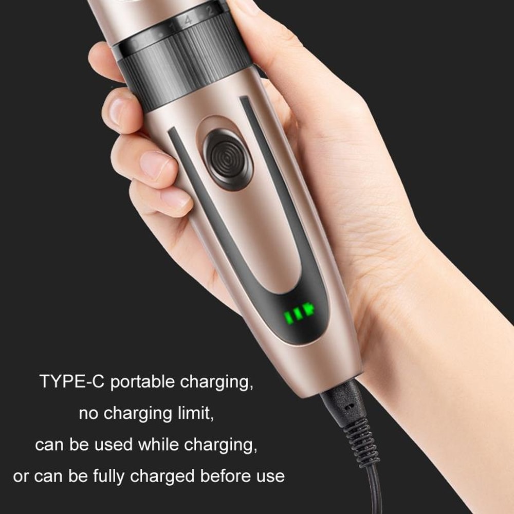 Rechargeable Hair Clipper With Digital Display Quiet Ceramic Blade Grooming Trimmer 6