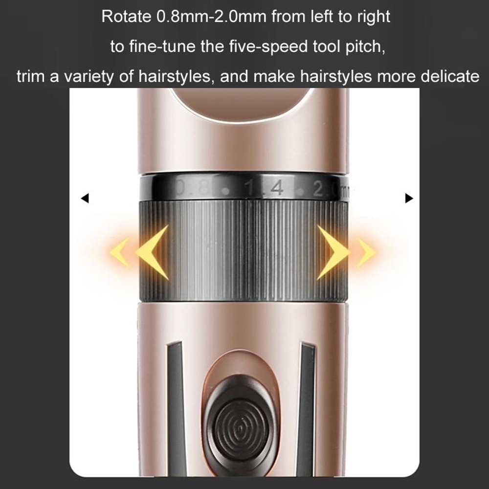 Rechargeable Hair Clipper With Digital Display Quiet Ceramic Blade Grooming Trimmer 7
