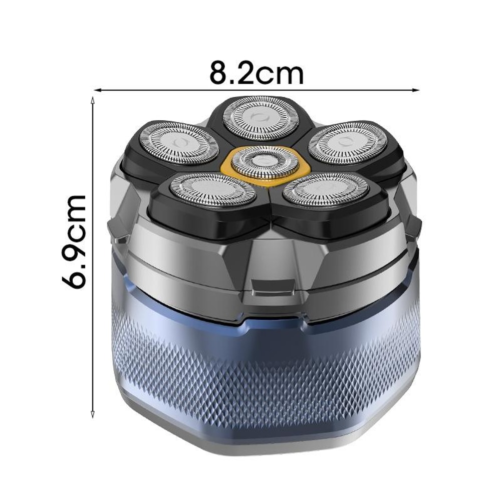 6 Blade Electric Shaver With Magnetic Head USB Rechargeable Waterproof Razor For Men 2